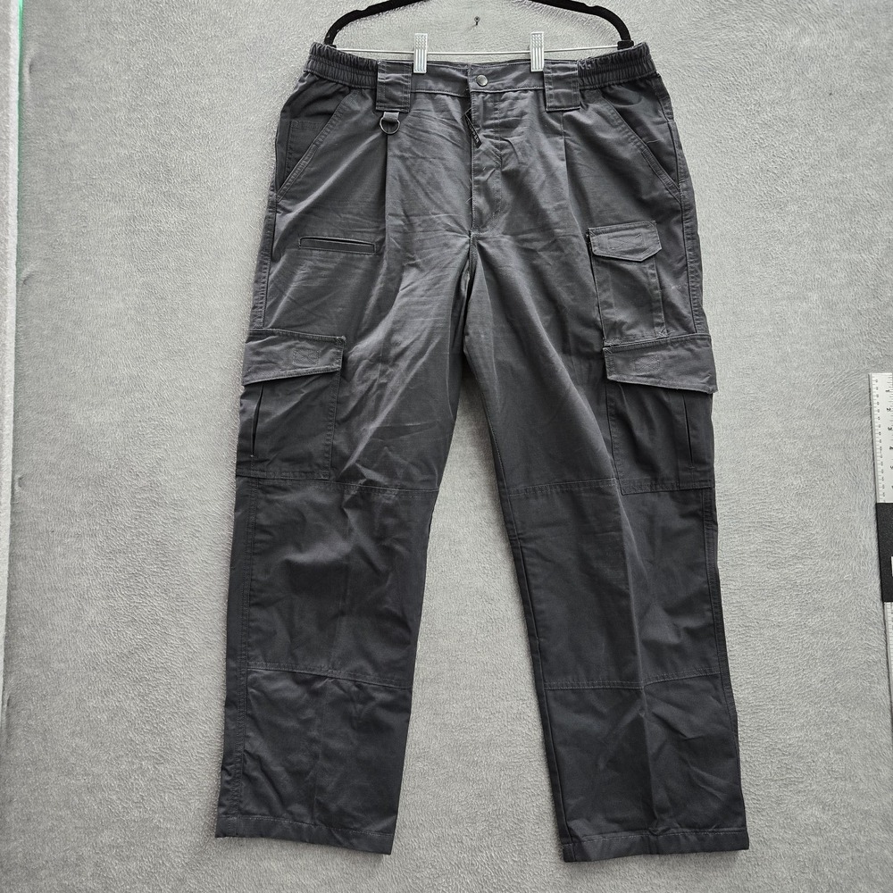 Propper Men Pants 38/36 Gray Cargo Ripstop Button 29" Inseam Outdoor